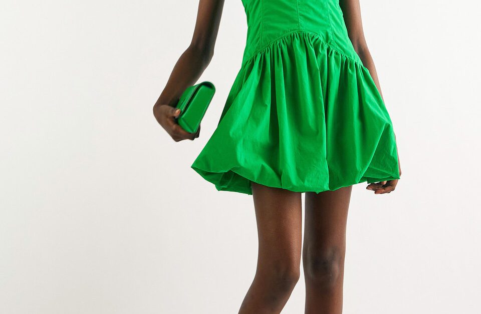 oroton green bow dress Oroton Bow Detail Gown Green Size 6