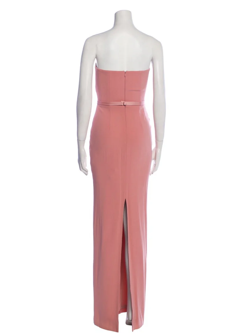 ALEX PERRY PINK CASSIDY STRAPLESS COLUMN GOWN IN PINK