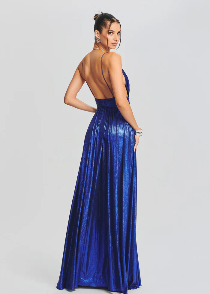 RETROFÊTE KELSEY DRESS IN BLUE (SIZE S) FOR HIRE
