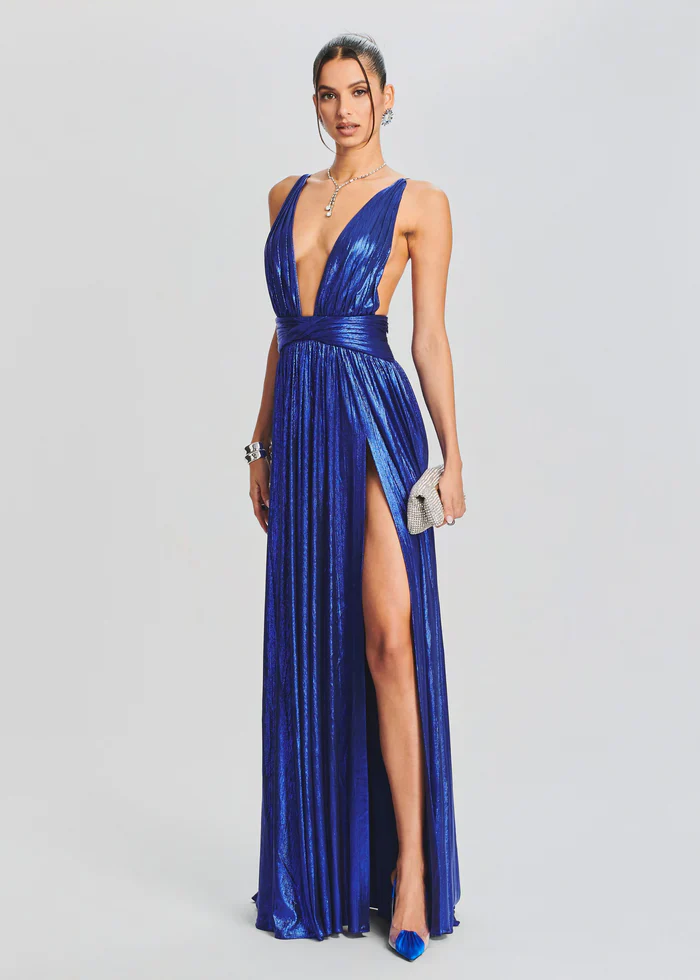 RETROFÊTE KELSEY DRESS IN BLUE (SIZE S) FOR HIRE