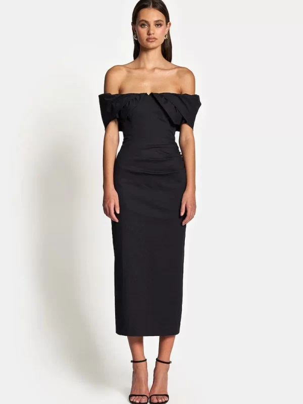 Sofia the Label Hailey Off Shoulder Midi
