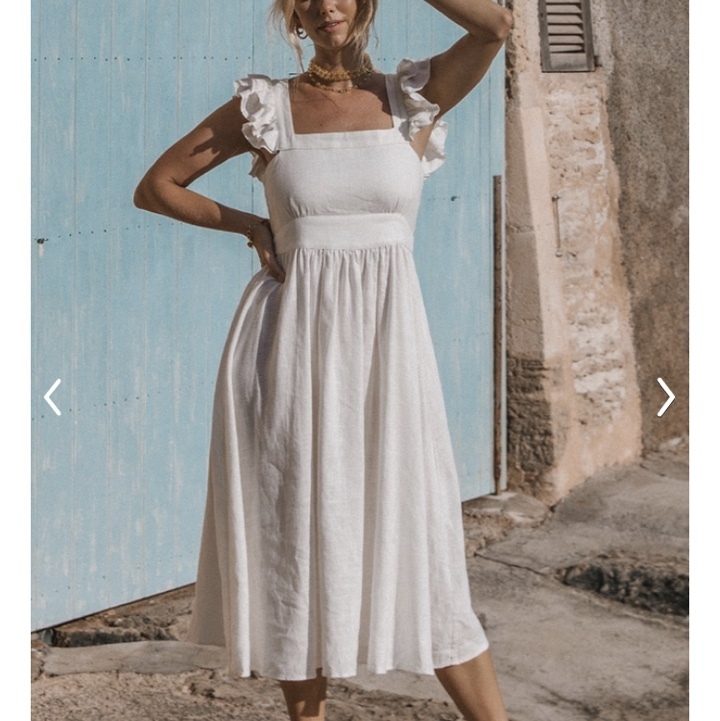 3267-intl l white darling frill dress