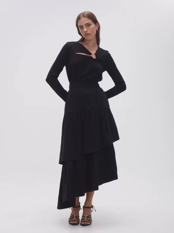 Aje Interlace Midi Skirt