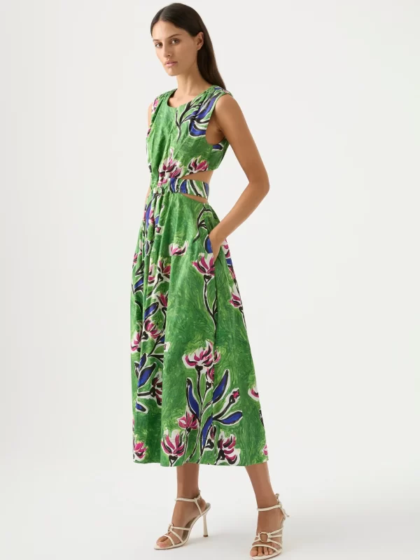 Aje Zorina Tie Midi Dress