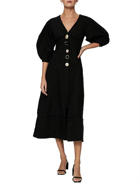 Rachel Gilbert Capri V Neck Maxi Designer Dress Hire