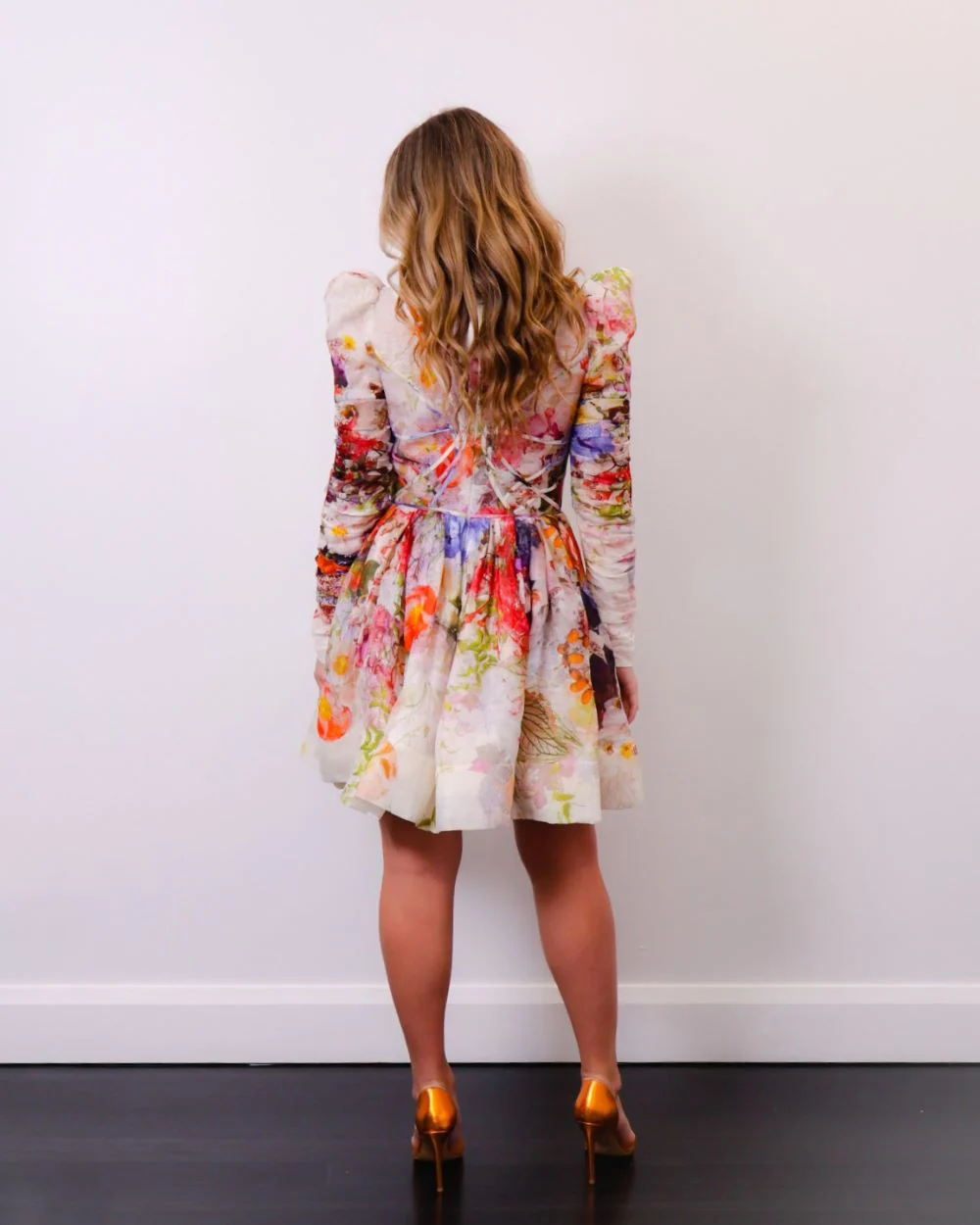 Zimmermann Prima Paneled Mini Floral Designer Dress Hire