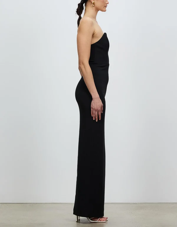 Solace London Audrey Strapless Maxi Designer Dress Hire