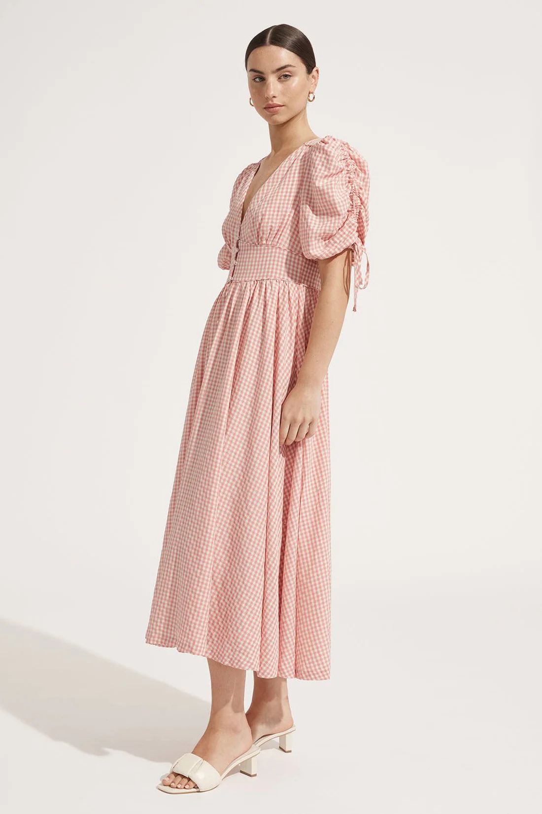 Steele Camilla Rose Check Midi Designer Dress Hire