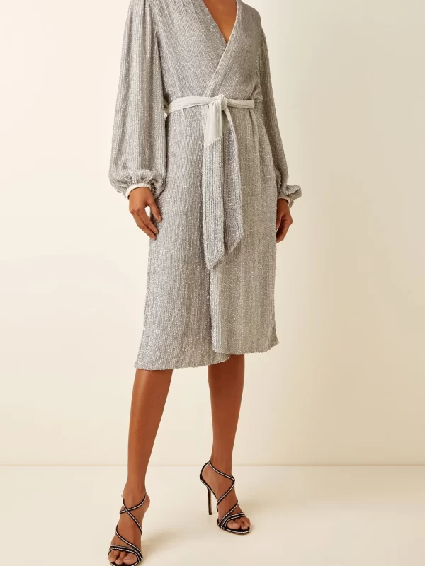 Details & Care Condition Returns Delivery Retrofete Audrey Robe Designer Dress Hire
