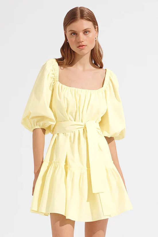 Steele Neomi Yellow Designer Dress Hire