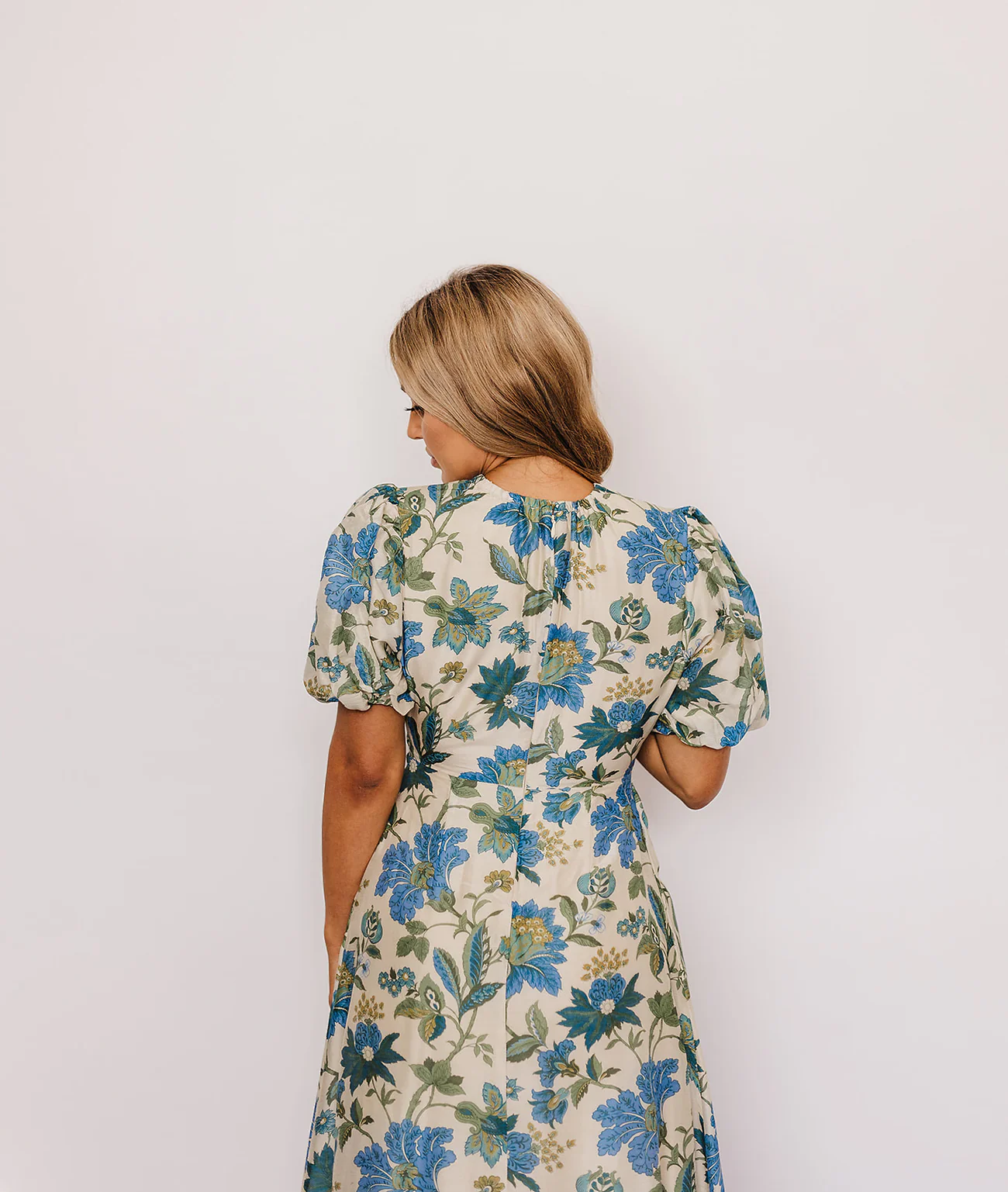Sir the Label Celia Puff Sleeve Midi Designer Dress Hire