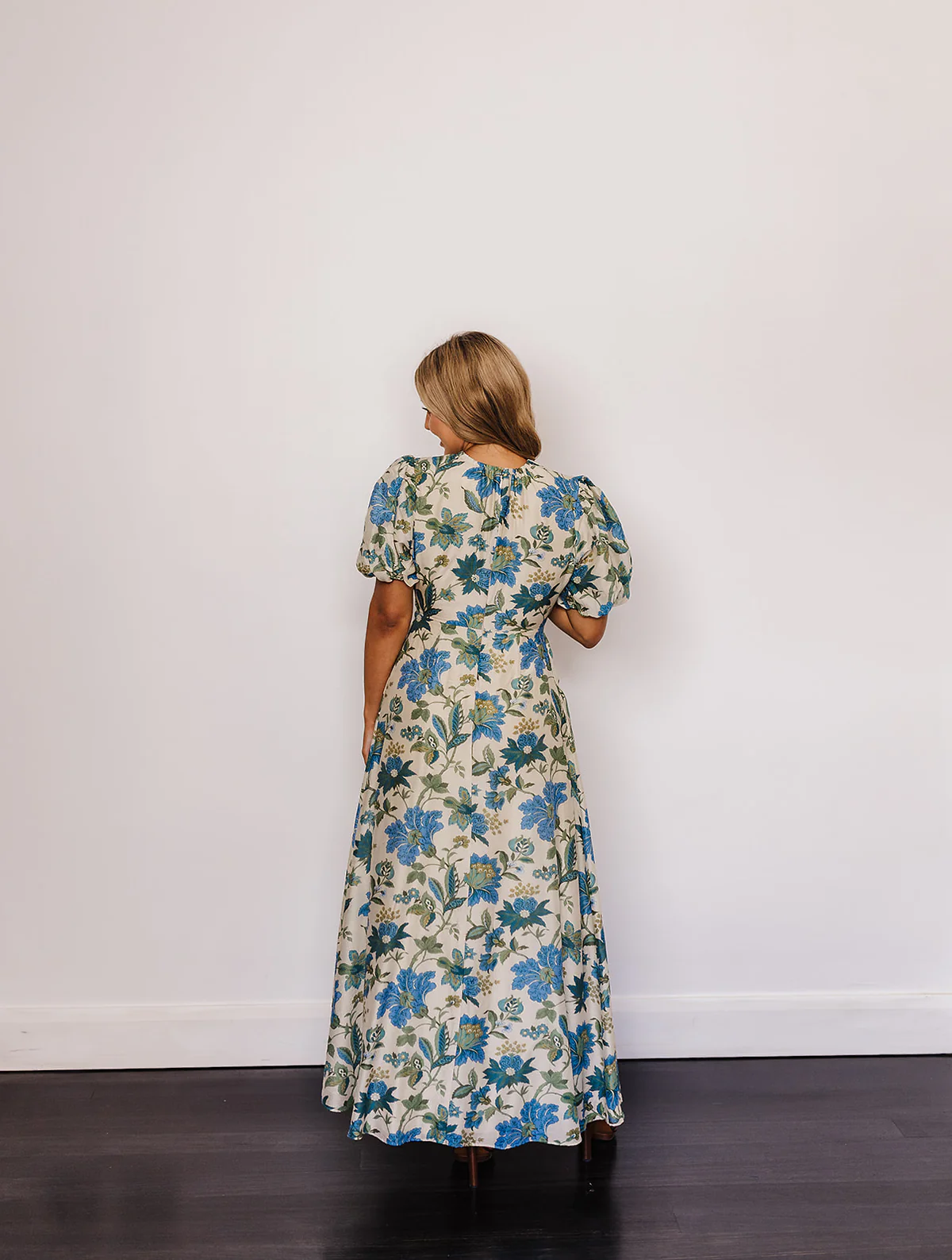 Sir the Label Celia Puff Sleeve Midi Designer Dress Hire