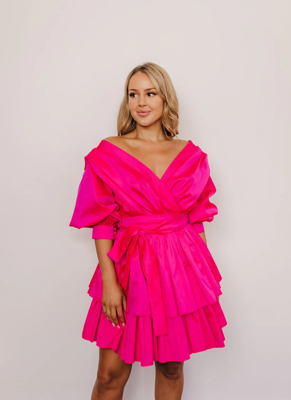 Alin Le Kal Chloe Fushia Designer Dress Hire