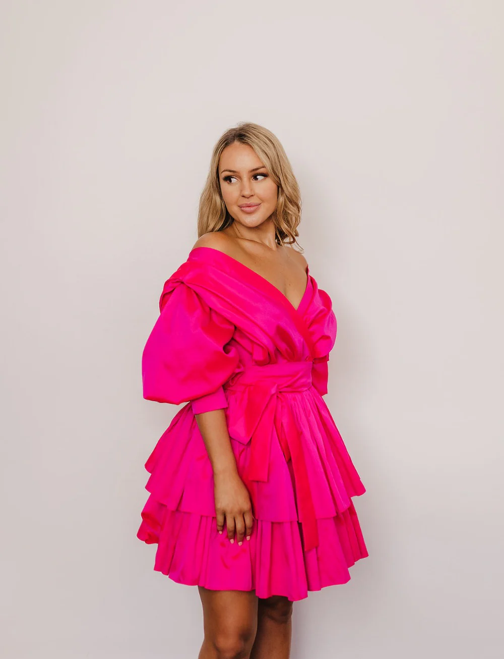 Alin Le Kal Chloe Fushia Designer Dress Hire