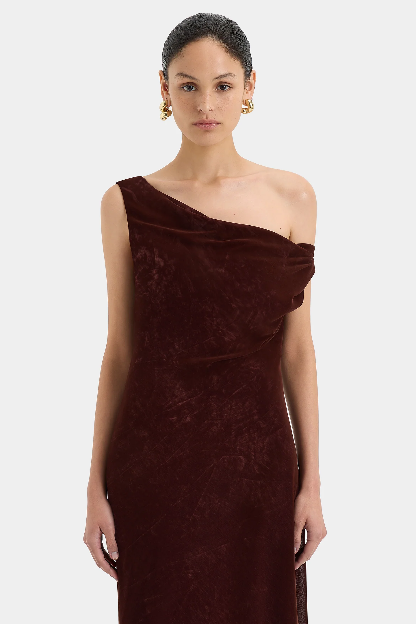 ezra burgundy wrap dress Sir The Label Gown – Rent a Tobacco