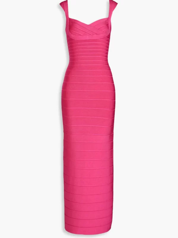 Hervé Léger Pink Sweetheart Gown in Pink for hire
