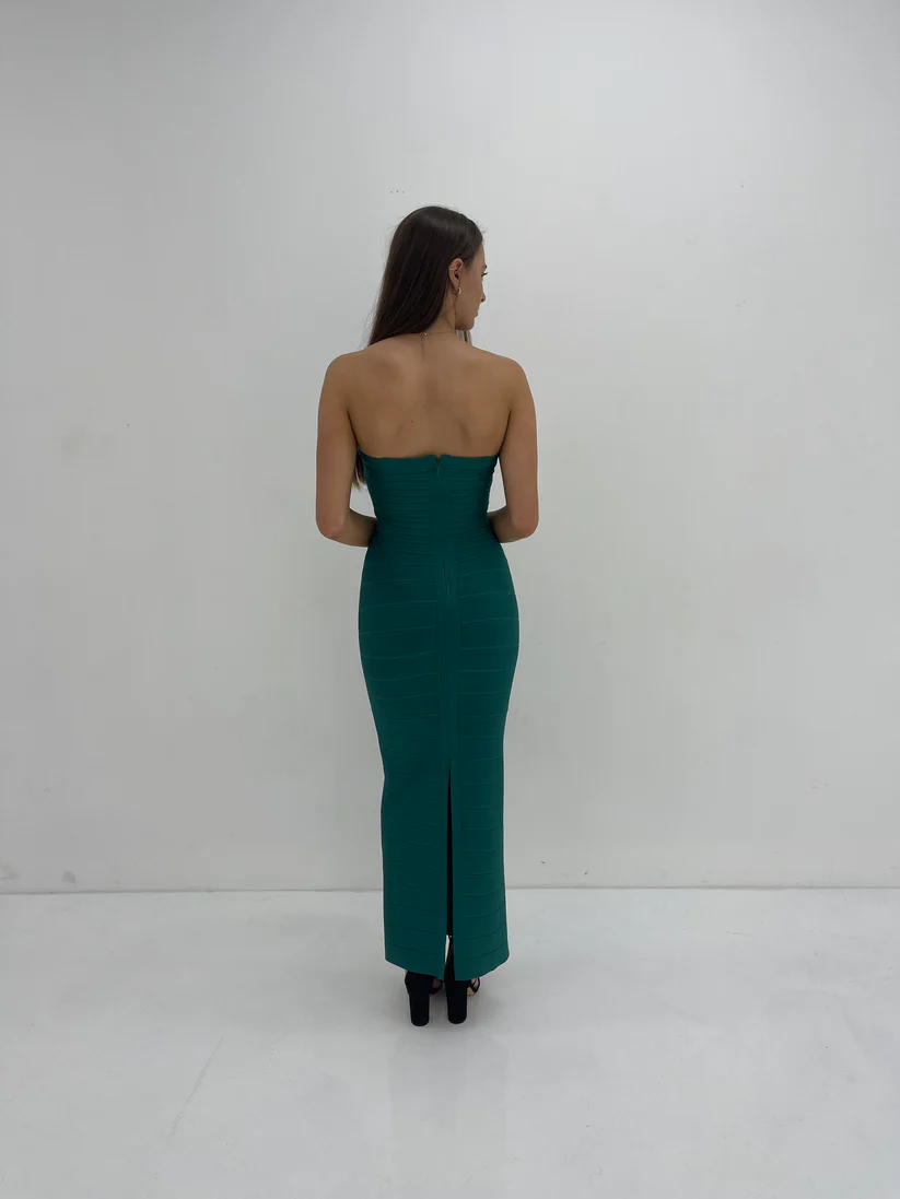 Hervé Léger Jade Sweetheart Strapless Gown in Jade for Hire