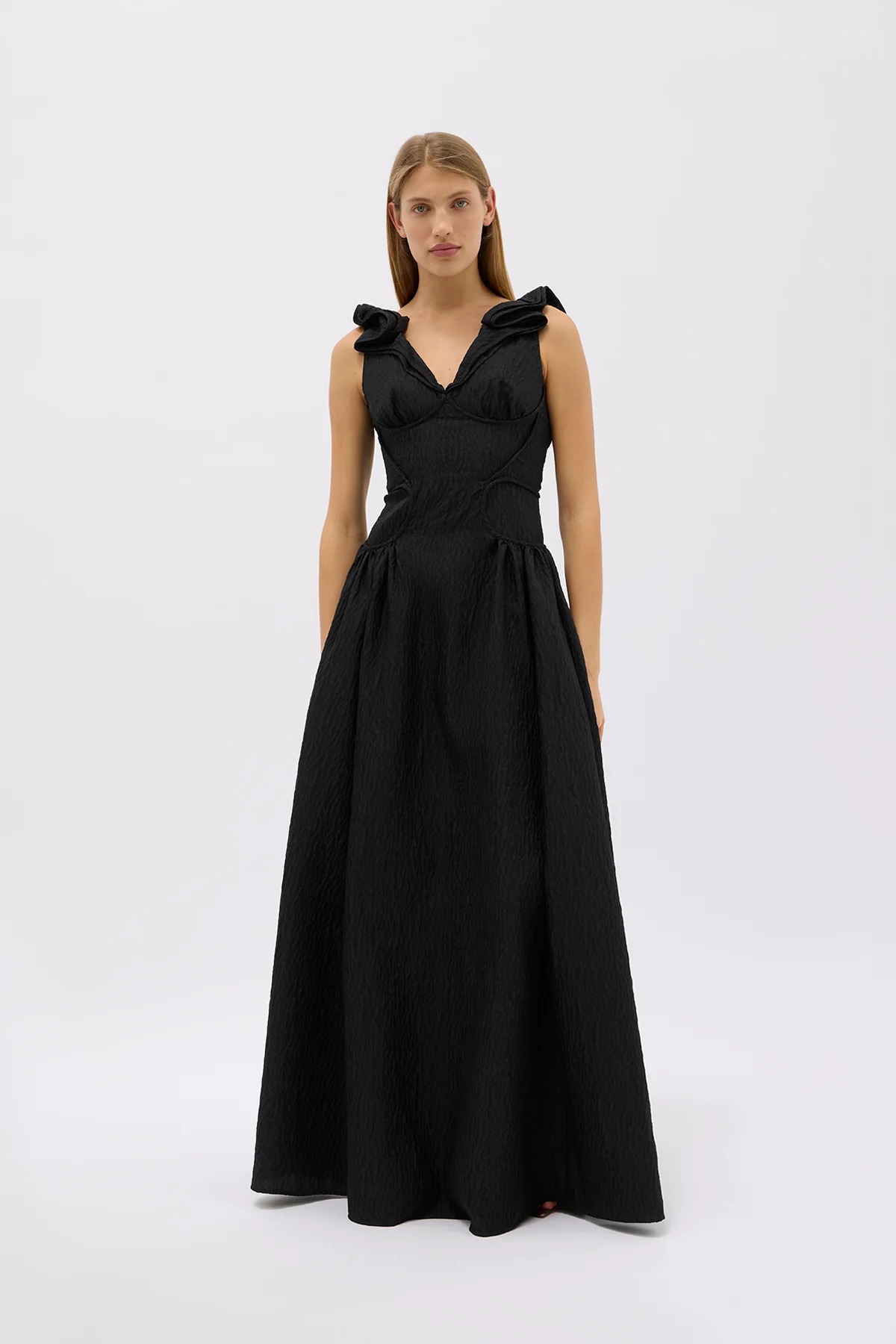 Rachel Gilbert Celia Gown in Black for hire