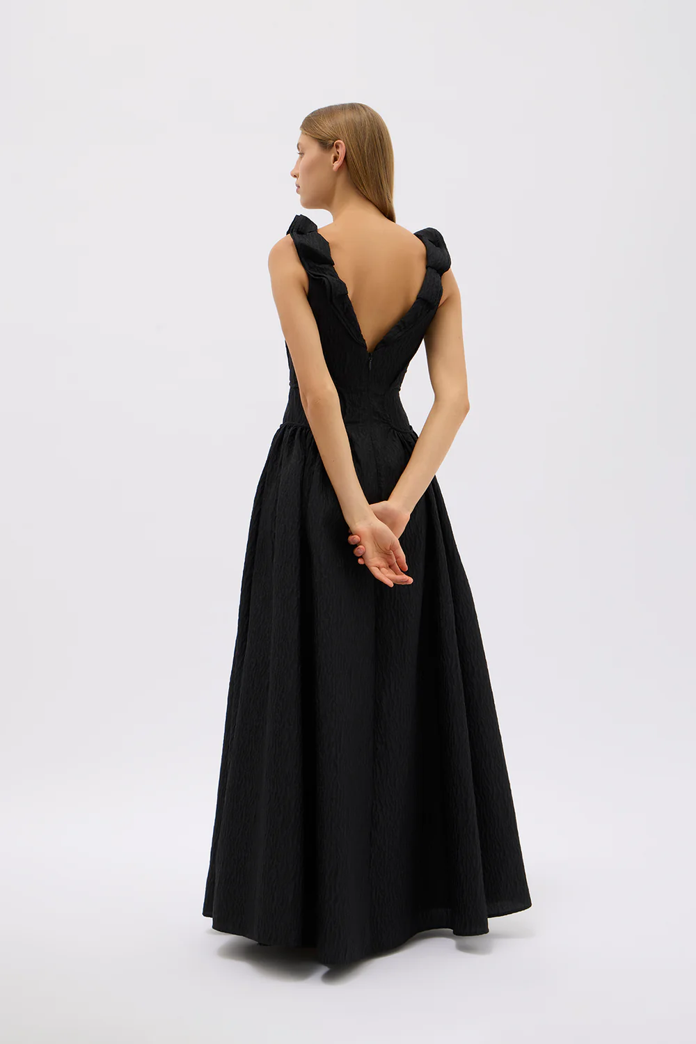 Rachel Gilbert Celia Gown in Black for hire