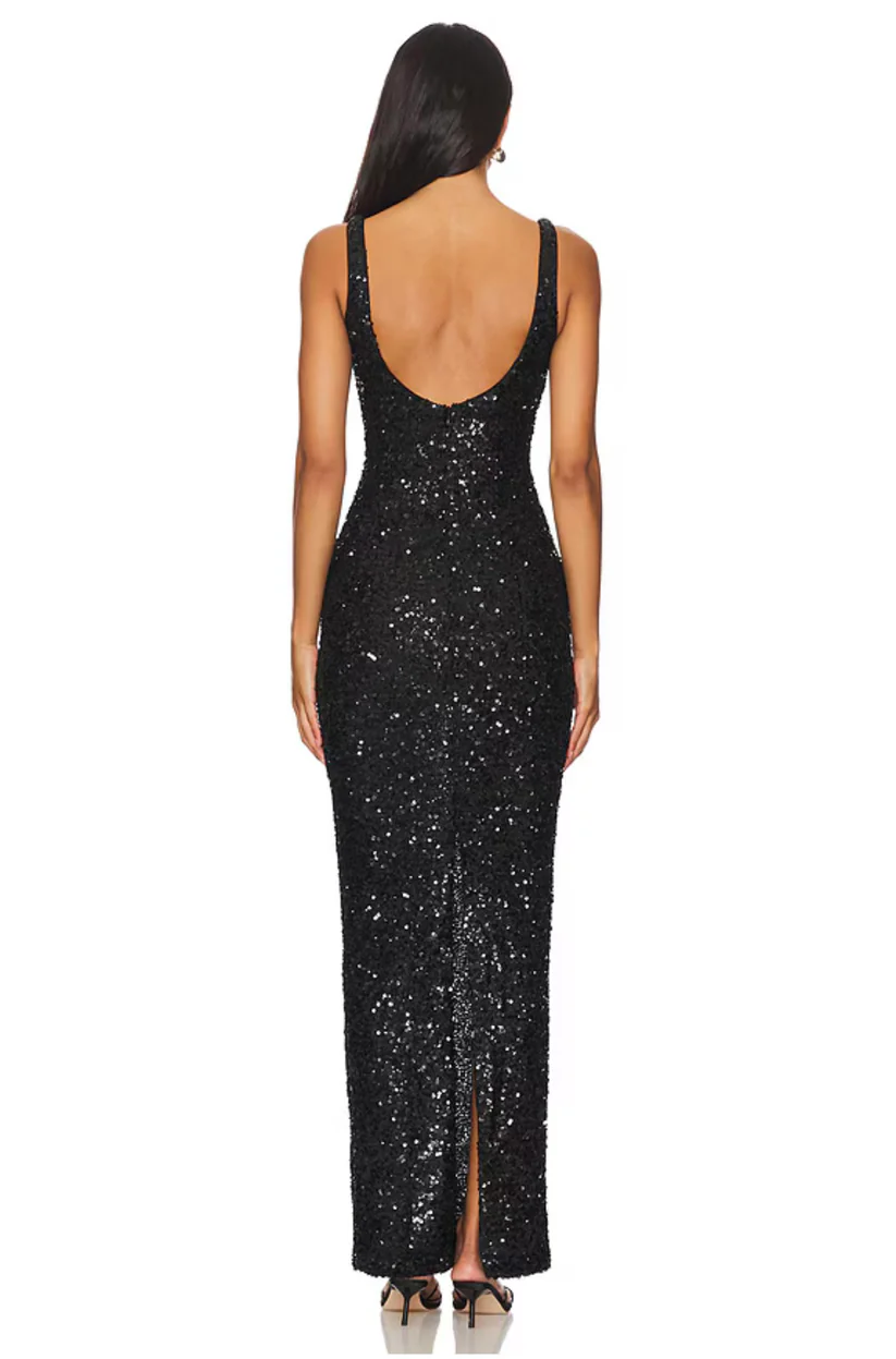 NBD Black Janhvi Maxi Dress for hire