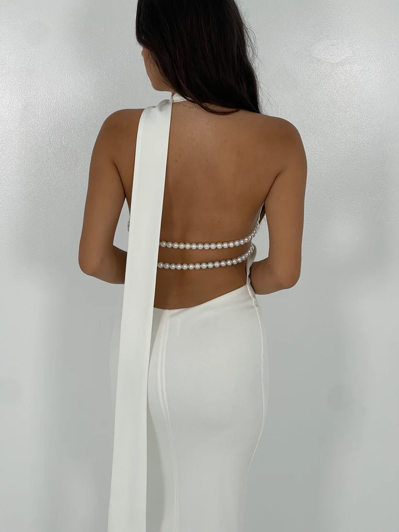 Khanums Ivory Kara Dress for hire