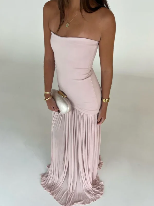 helsa pink dress NWT The Amphora Slipper $398 Jersey Ribbed waist and trim Helsa VESTIDO THE NAOMI en