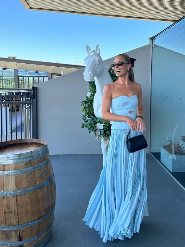 Acler Avonlea Midi Dress in Blue for hire