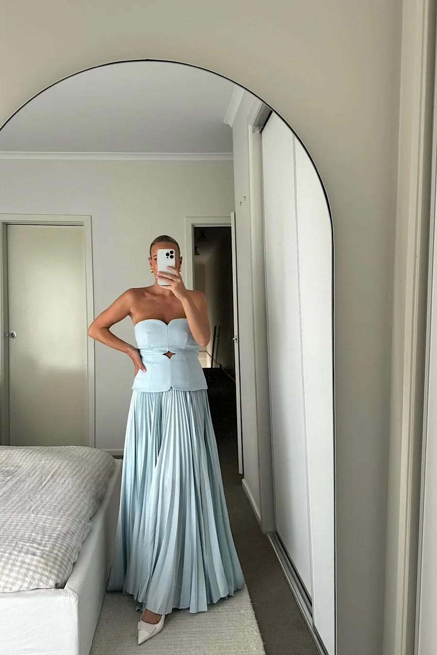 Acler Avonlea Midi Dress in Blue for hire