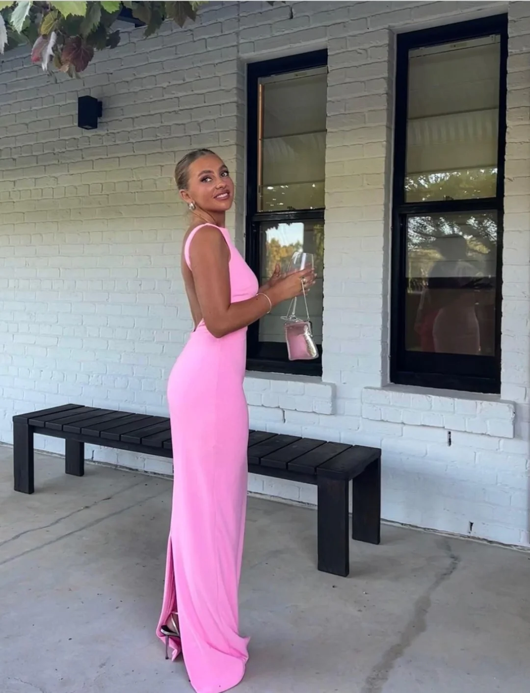 Effie Kats Verona Gown in Taffy Pink for hire