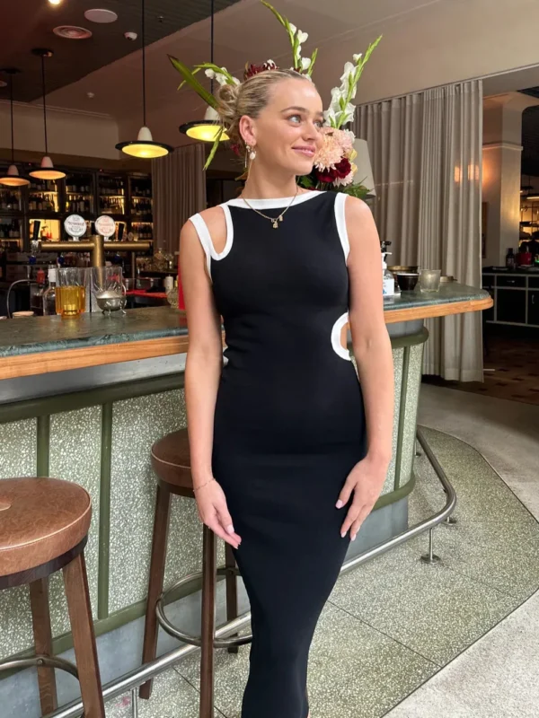 Sir the Label Evalina Cut Out Midi Dress