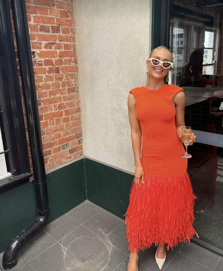 Aje Raffia Midi Dress