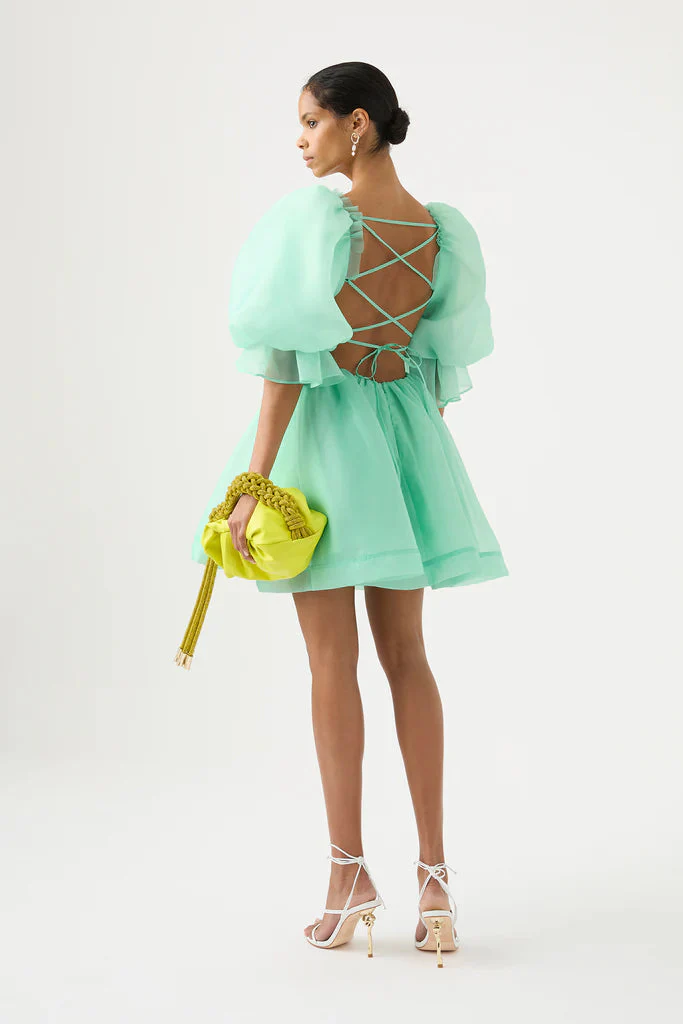 Aje Astrid Mini Dress Marine Green