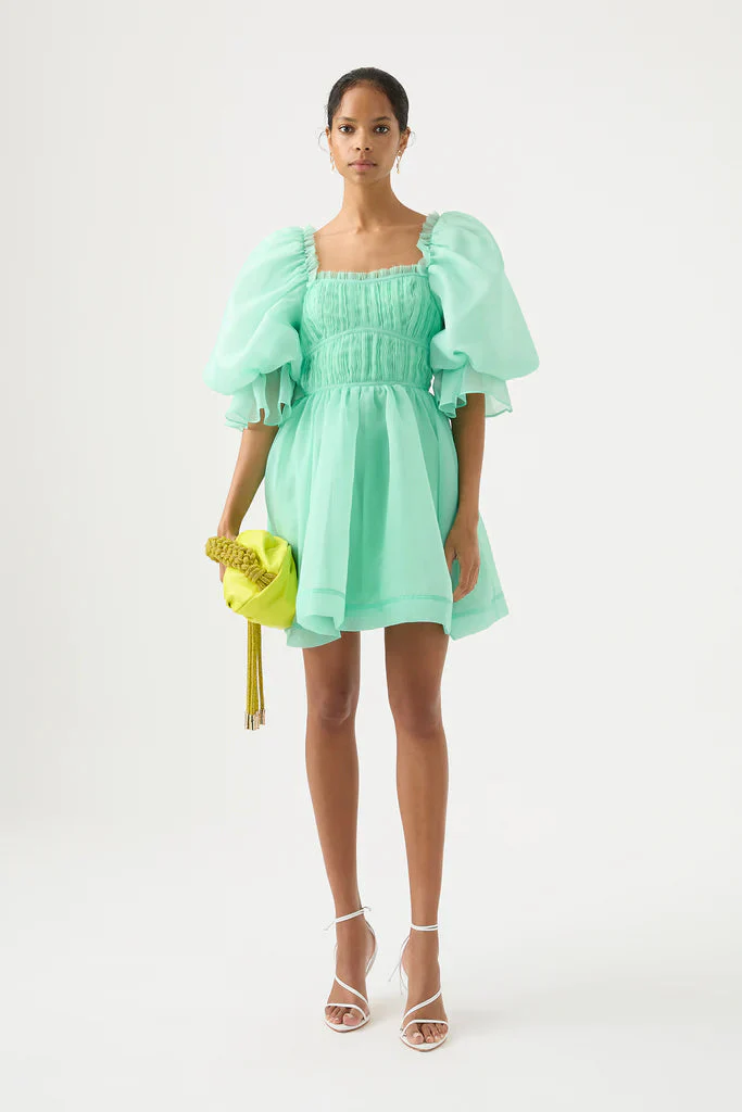 Aje Astrid Mini Dress Marine Green