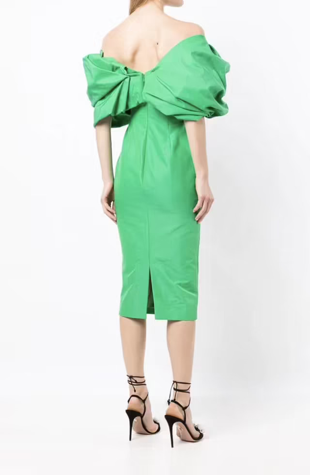 Rachel Gilbert Xavier Midi Dress Green