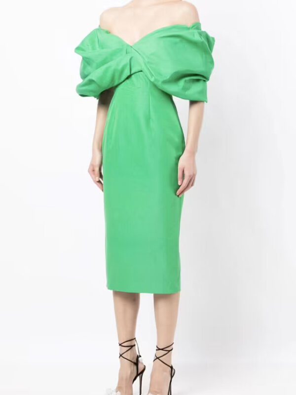 Rachel Gilbert Xavier Midi Dress Green