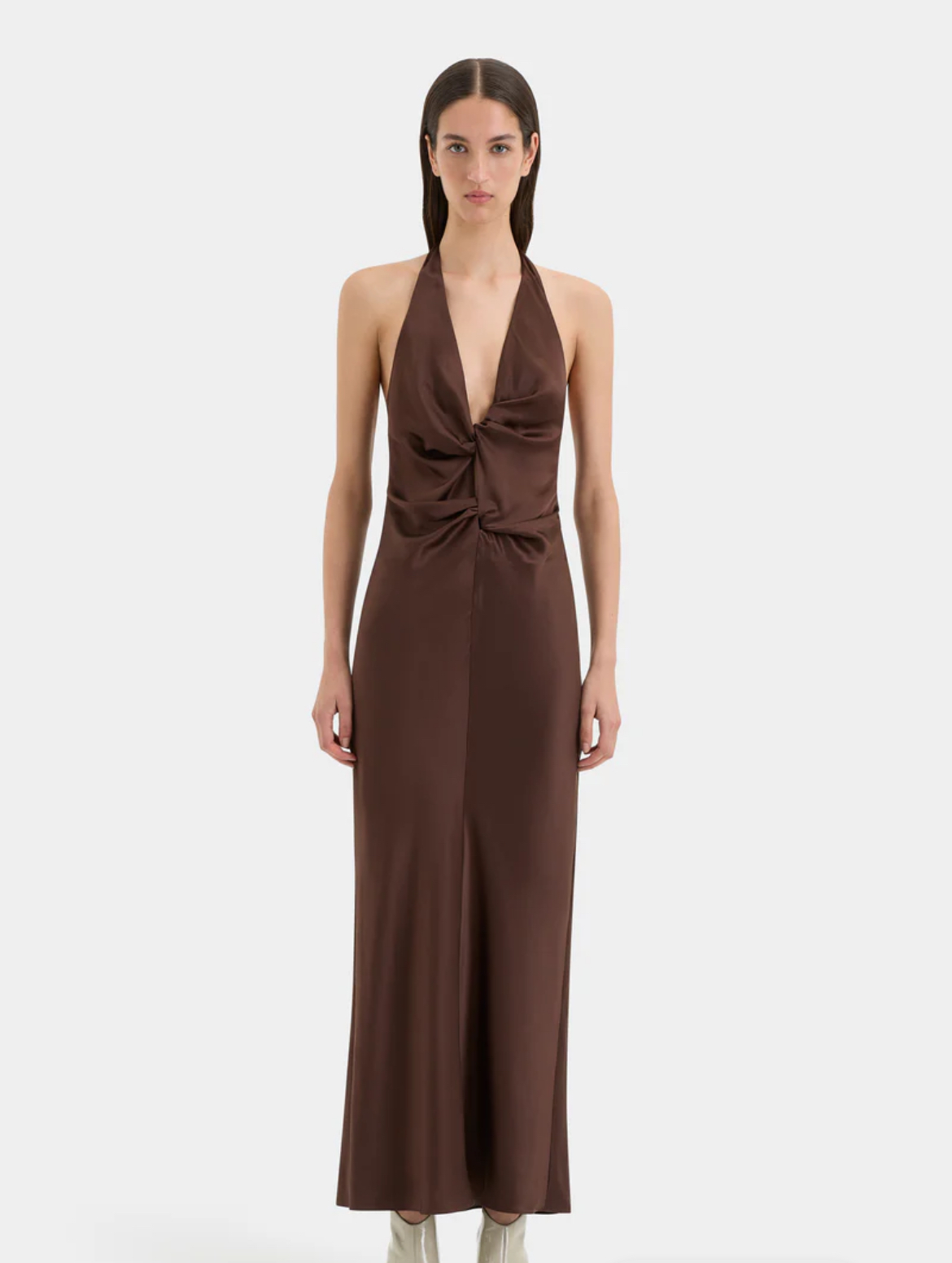 sir brown halter dress The Label Sir the Label Como Twist – Rent a Dress Crafted from our premium andreas melbostad Pink Rhinestone Wedding Heels: Color:Sunflower Azure