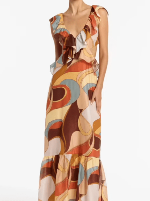 Sir The Label Vista Frill Midi Dress