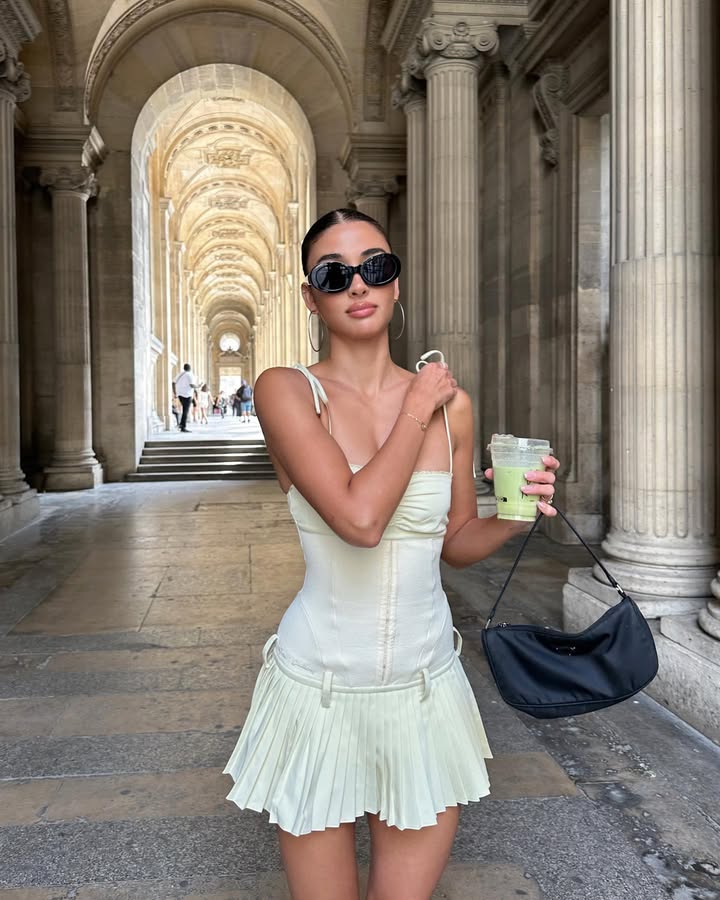 Sweet Chilling Drop-Waist Pleated Mini Dress Photo