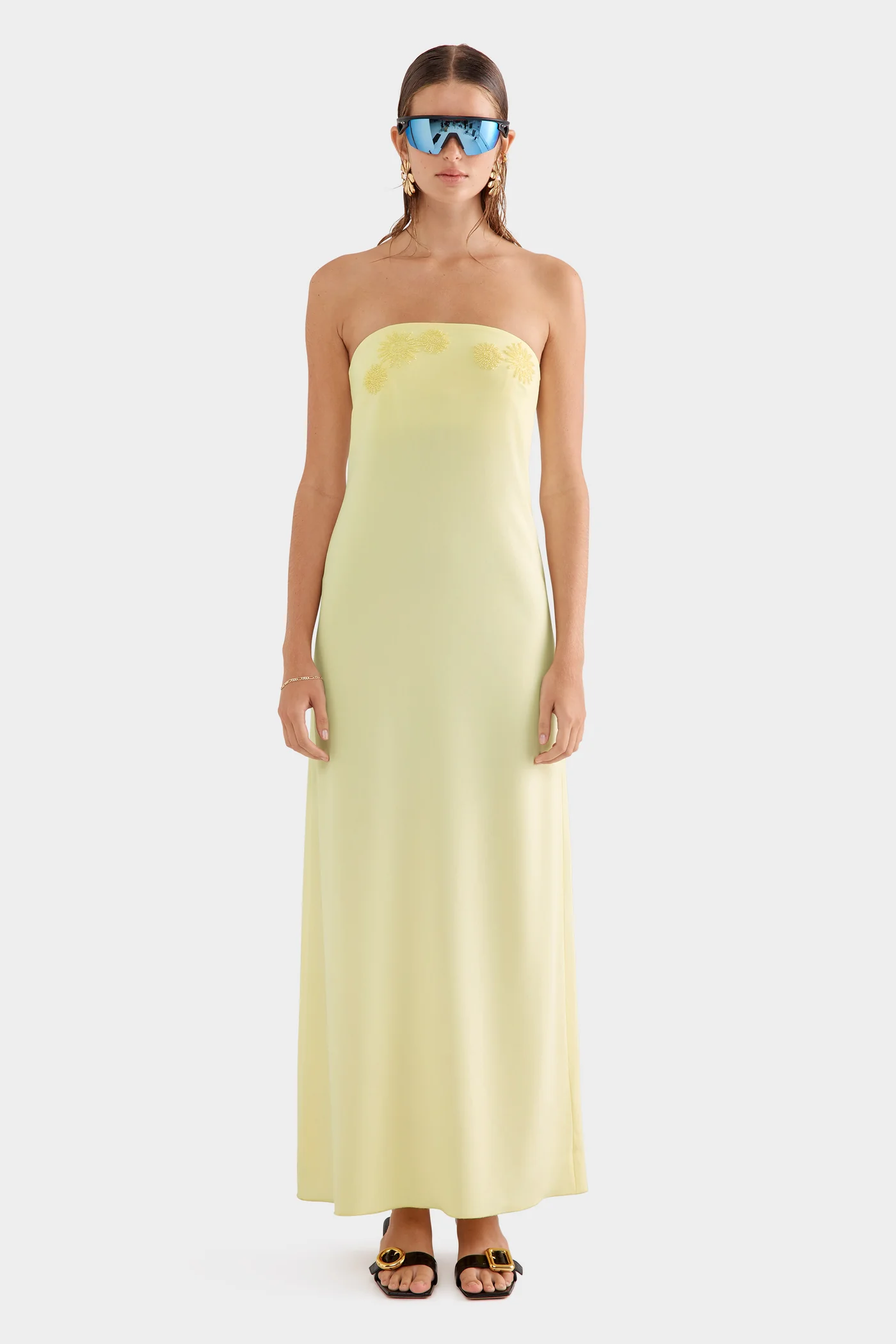 5510-Venroy-WomensBeadedStraplessMaxiDress-PastelYellow 0150