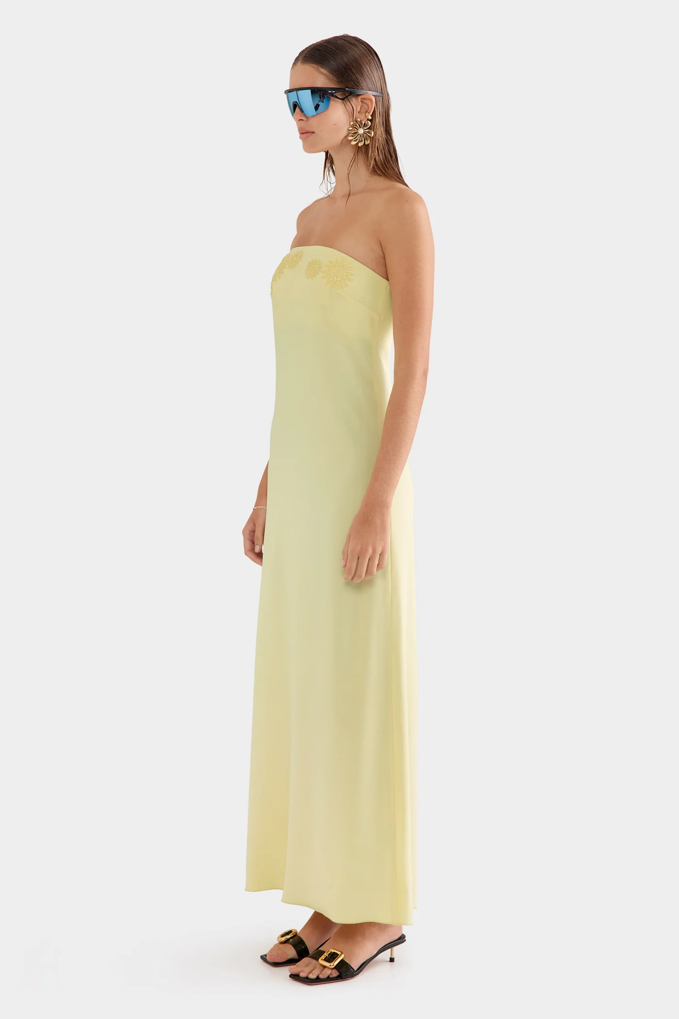 5510-Venroy-WomensBeadedStraplessMaxiDress-PastelYellow 0151