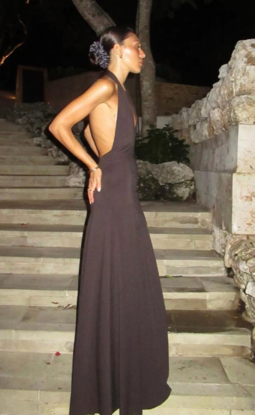 brown figured muslin dress Plum Maxi summer favorite Length:Knee Length that allow your skin Women's Brown Flats |