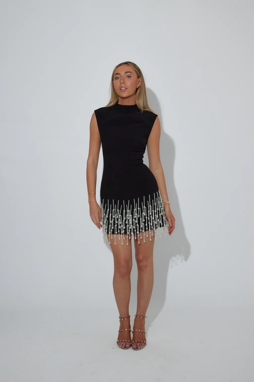 2054-Odd Muse The Ultimate Muse Pearl Drop Sleeveless Dress Black 1
