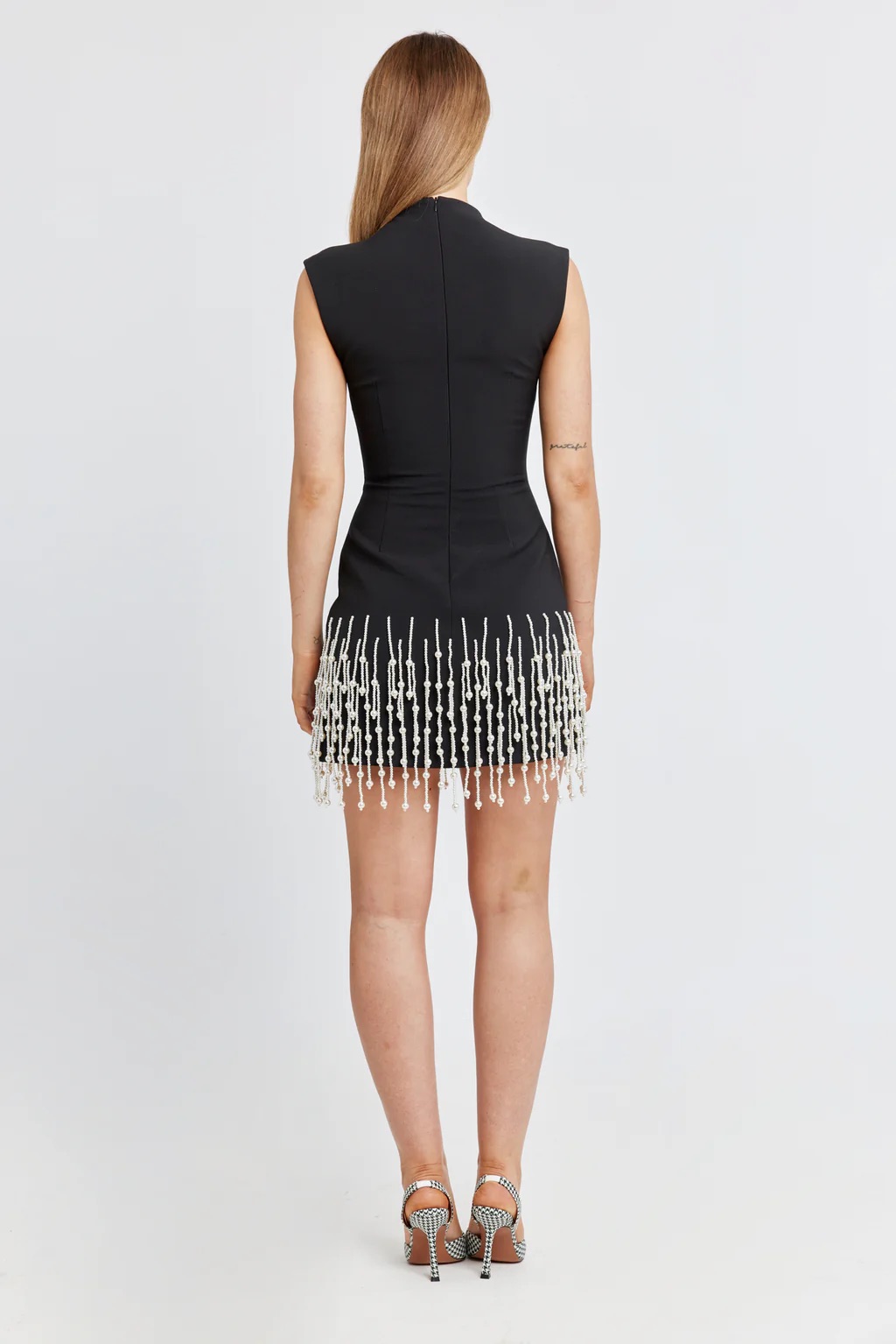 2054-Odd Muse The Ultimate Muse Pearl Drop Sleeveless Dress Black 2