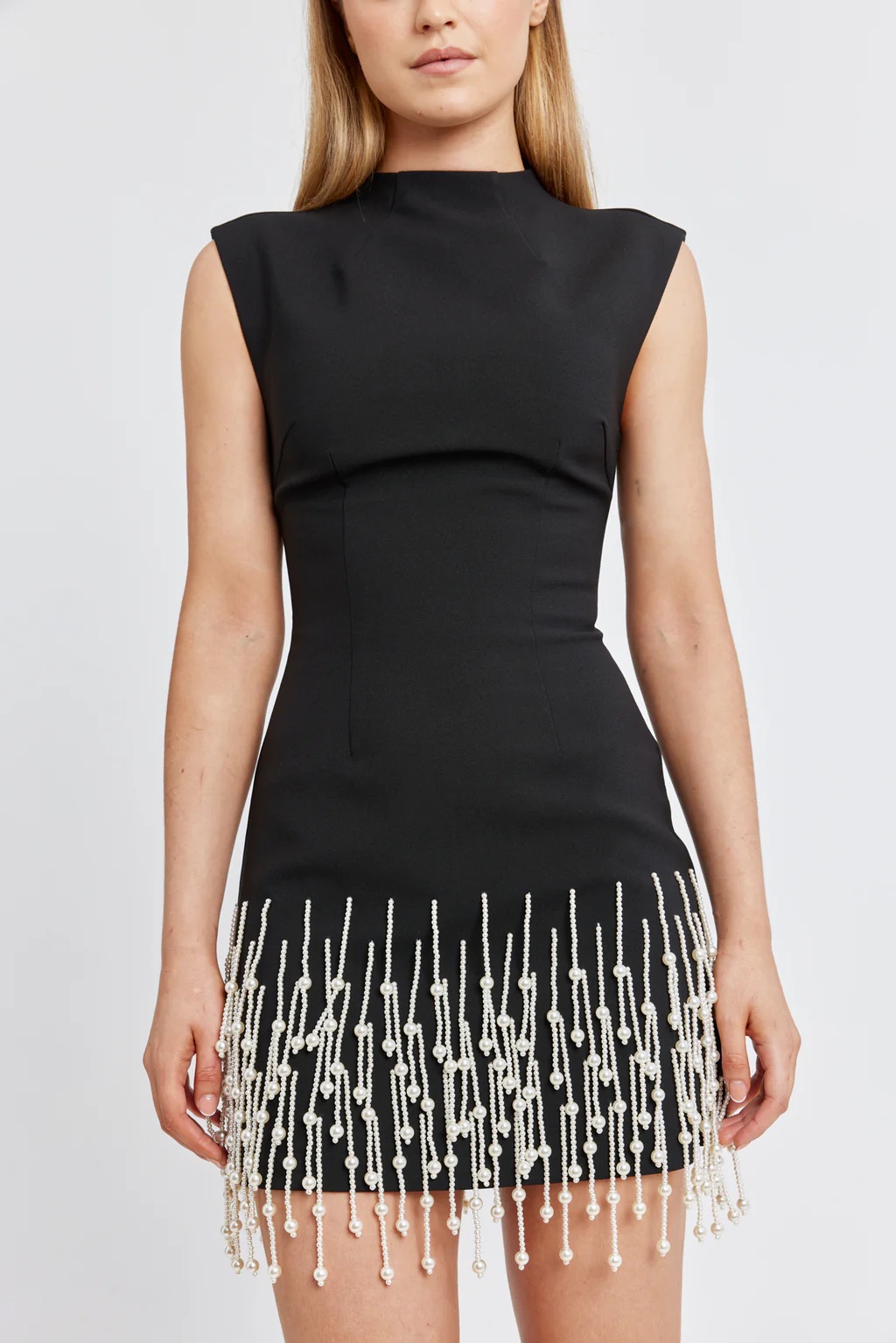 2054-Odd Muse The Ultimate Muse Pearl Drop Sleeveless Dress Black 3