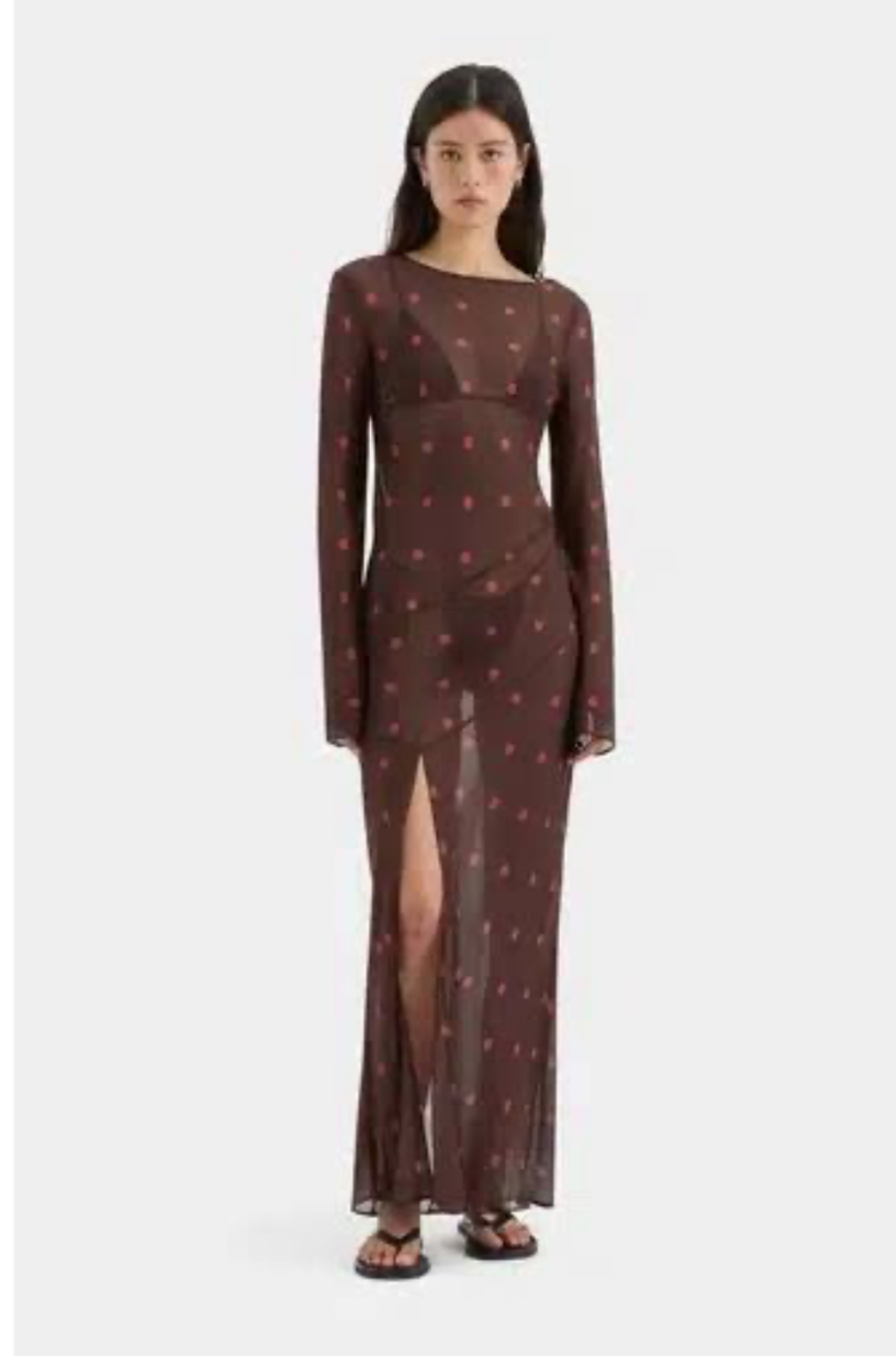 sir brown polka dot dress SIR