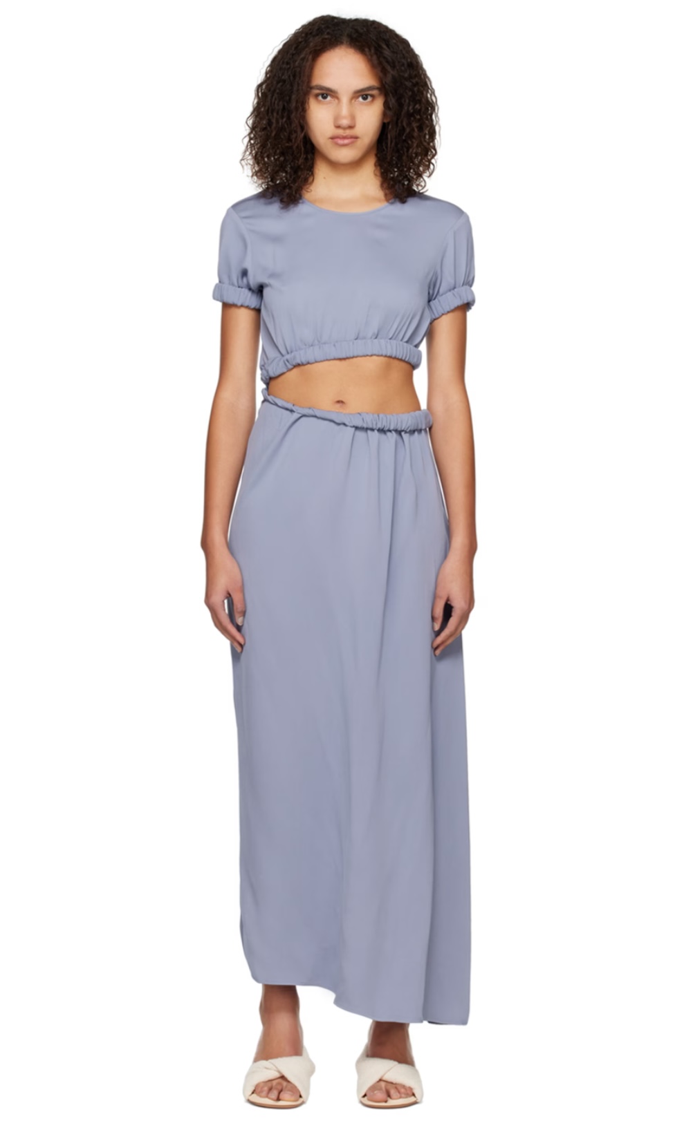 Christopher Esber Rolled Sleeve Tee Dress – Blue Photo