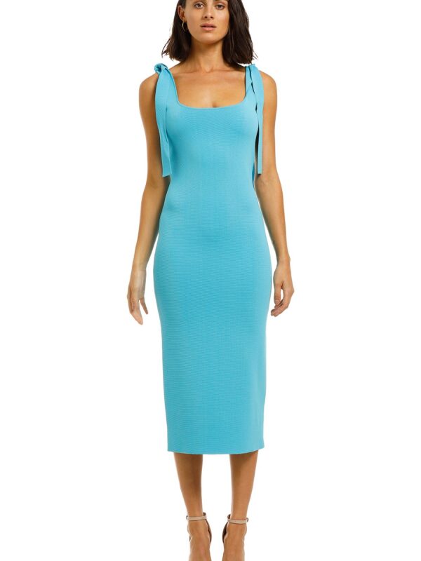 6066-by-johnny-tie-up-knit-midi-blue-front 1