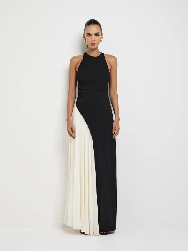 6938-1007053 BIANCA DRESS BLACKWHITE 36