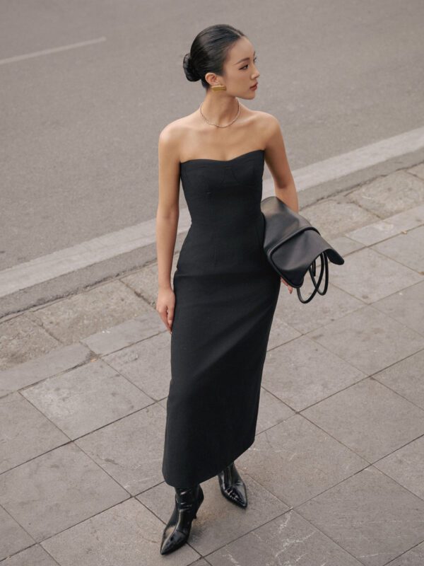 2054-Justin Tong Veida Dress Black 4