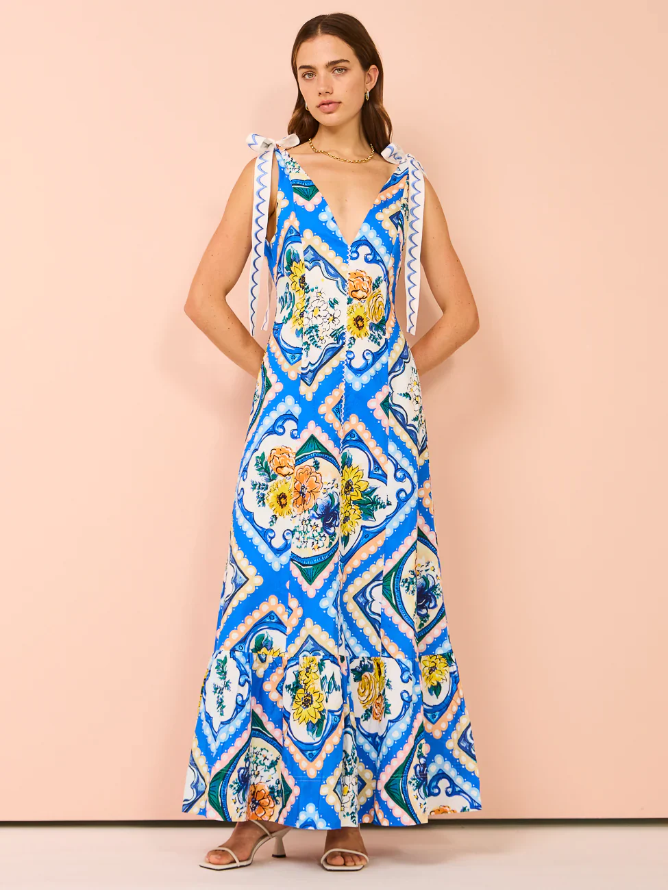6199-Coco Lola ByNicola TieShoulderMiniDress AzureFloral 1
